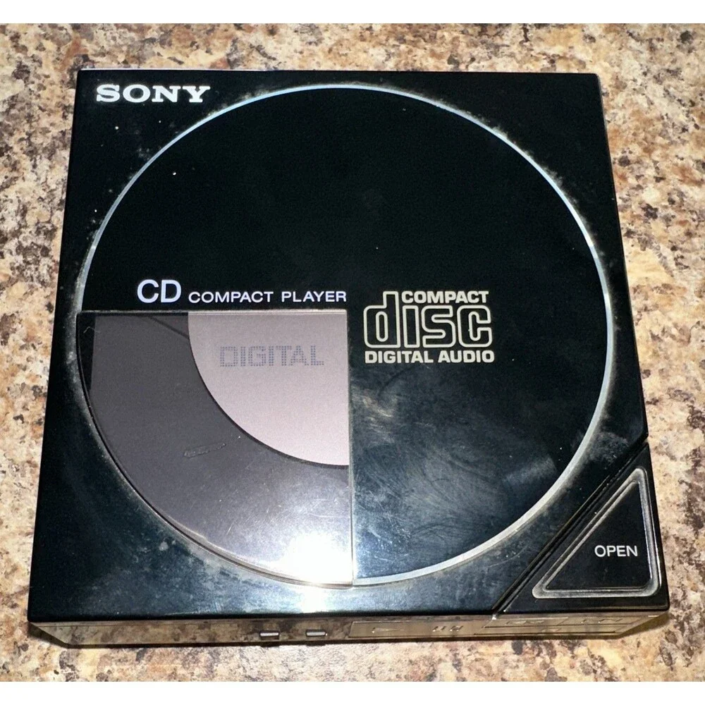 Vintage SONY D-5 Portable CD Player No Power Cord. Working Cond. Unknown